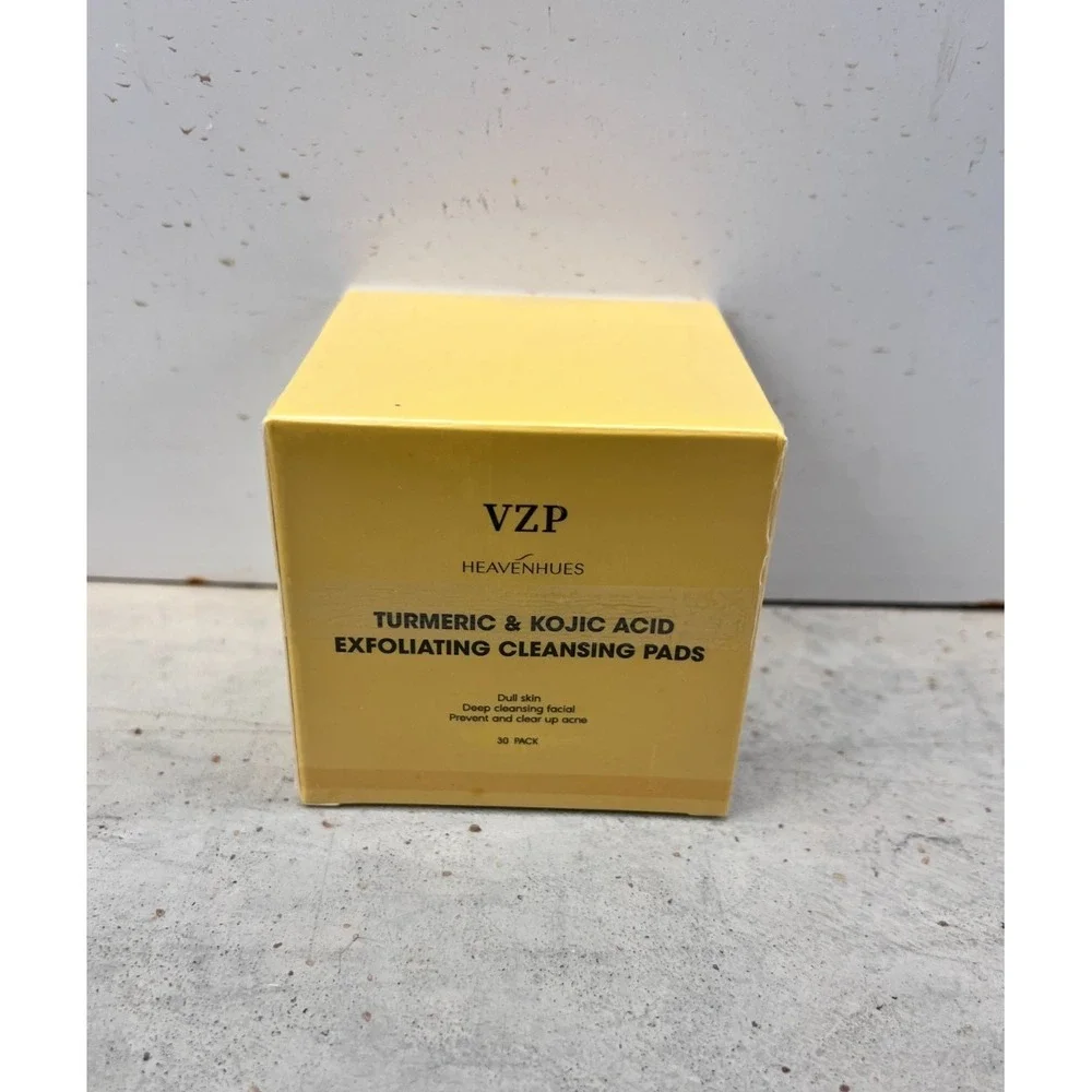 Heavenhues VZP Turmeric & Kojic Acid Exfoliating Facial Cleansing Pads 30-Packs